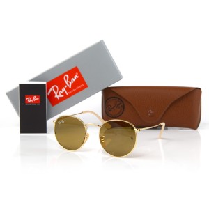 Ray Ban Круглі оптом модель 3447-brown-g фото