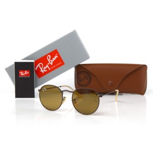Ray Ban Круглі оптом модель 3447-brown-br фото